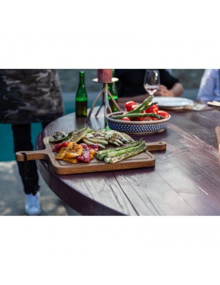 PLANCHE CHENE MASSIF BBQ 2 MANCHES 34X55 CARRE DUTCHDELUXES