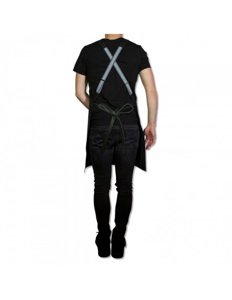 TABLIER A BRETELLES EN CUIR CLASSIC NOIR DUTCHDELUXES