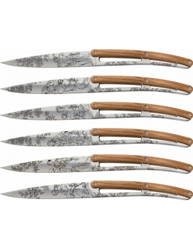 COFFRET 6 DEEJO DE TABLE TITANE BOIS...