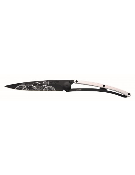 COUTEAU DEEJO 37G - BLACK DORE OR BLANC - CAFE RACER