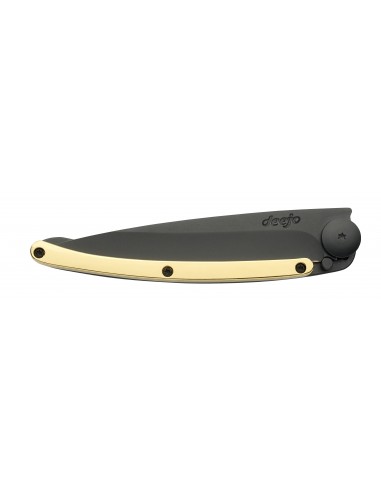 COUTEAU DEEJO 37G - BLACK DORE OR JAUNE