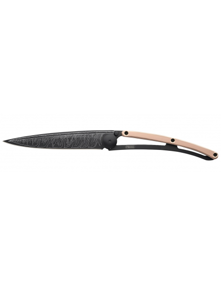 COUTEAU DEEJO 37G - BLACK DORE OR ROSE - PLUME