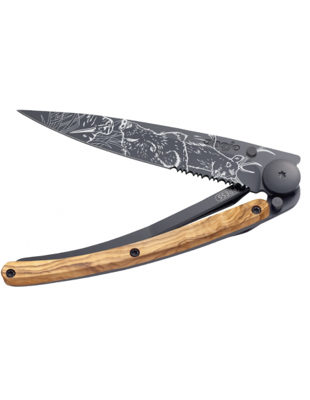 COUTEAU DEEJO SERRATED 37G -CHASSE-OLIVIER