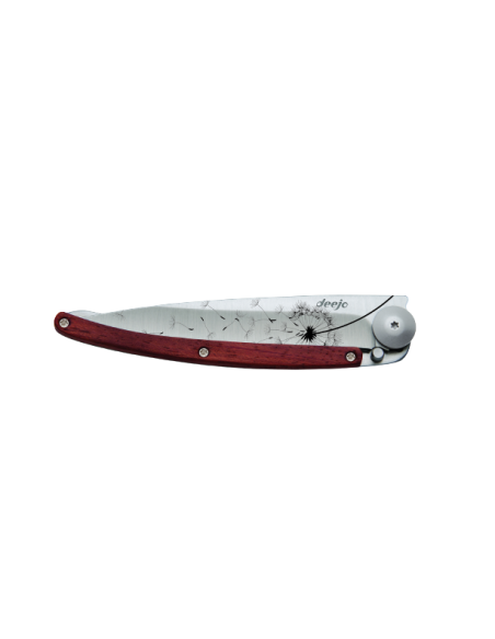 COUTEAU DEEJO TATOO 37G -FAITES UN VOEUX - BOIS CORAIL