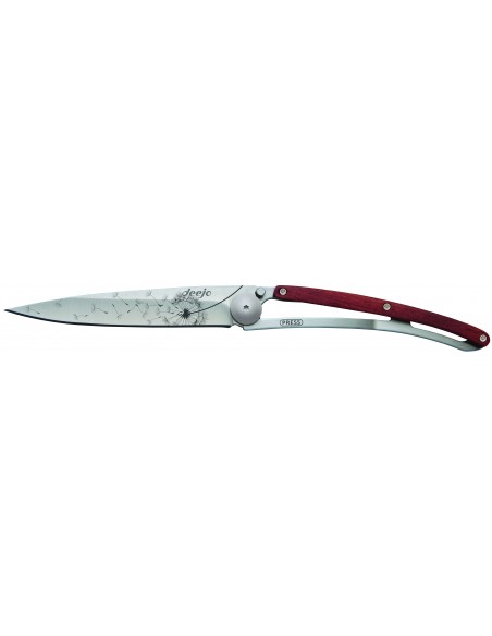 COUTEAU DEEJO TATOO 37G -FAITES UN VOEUX - BOIS CORAIL