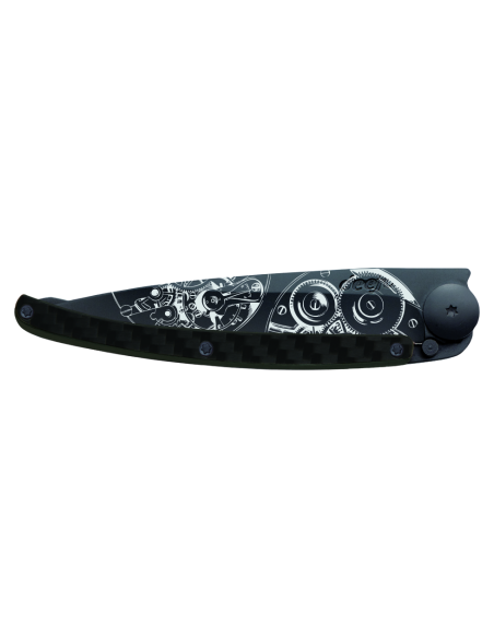 COUTEAU DEEJO TATOO 37G -GARDE TEMPS-FIBRE DE CARBONE