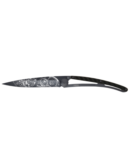 COUTEAU DEEJO TATOO 37G -GARDE TEMPS-FIBRE DE CARBONE