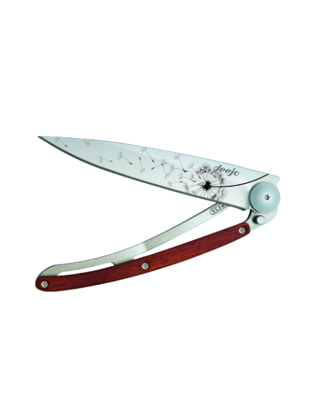 COUTEAU DEEJO TATOO 37G -FAITES UN VOEUX - BOIS CORAIL