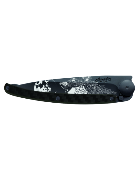 COUTEAU DEEJO TATOO 37G -HURLEMENT-FIBRE DE CARBONE