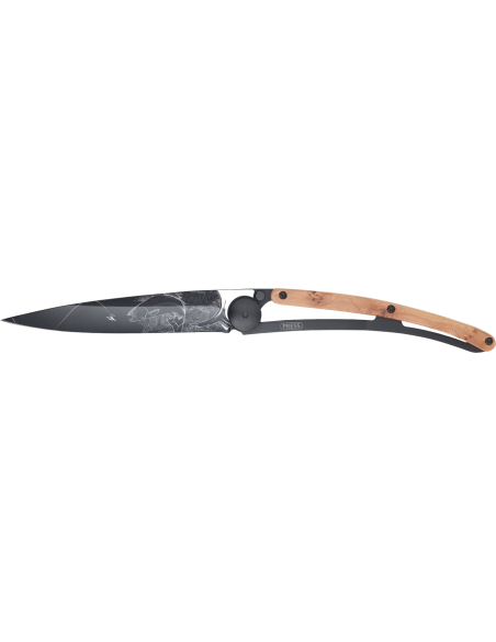 COUTEAU DEEJO TATOO BLACK 37G - TRUITE - GENEVRIER