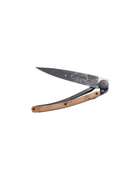 COUTEAU DEEJO TATOO BLACK 37G - TRUITE - GENEVRIER