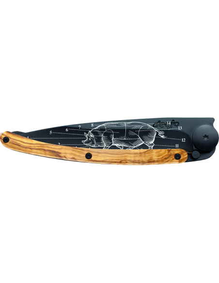 COUTEAU DEEJO TATOO BLACK 37G -DANS LE COCHON-OLIVIER