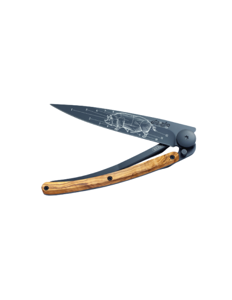 COUTEAU DEEJO TATOO BLACK 37G -DANS LE COCHON-OLIVIER