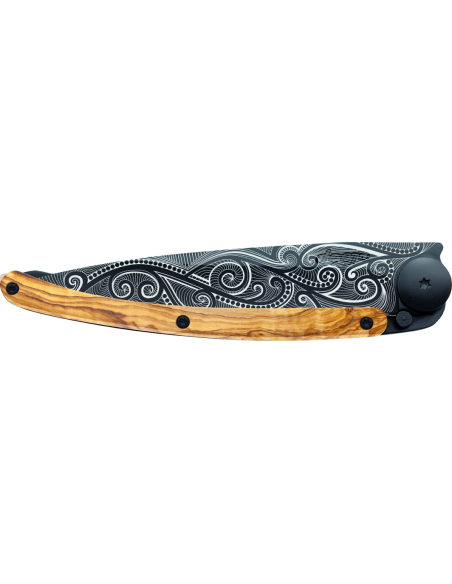 COUTEAU DEEJO TATOO BLACK 37G -PACIFIC-OLIVIER