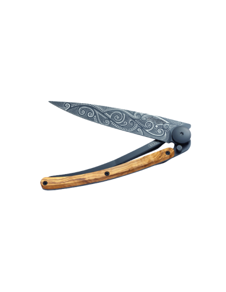 COUTEAU DEEJO TATOO BLACK 37G -PACIFIC-OLIVIER