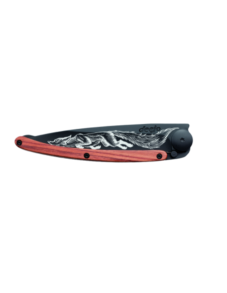 COUTEAU DEEJO TATOO BLACK 37G -RENARD-BOIS CORAIL
