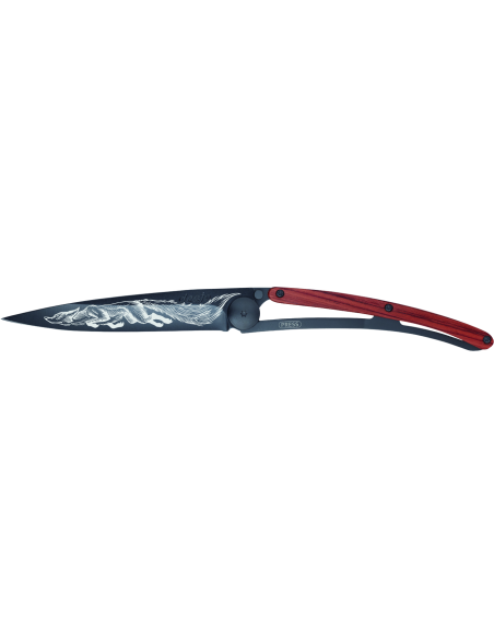 COUTEAU DEEJO TATOO BLACK 37G -RENARD-BOIS CORAIL
