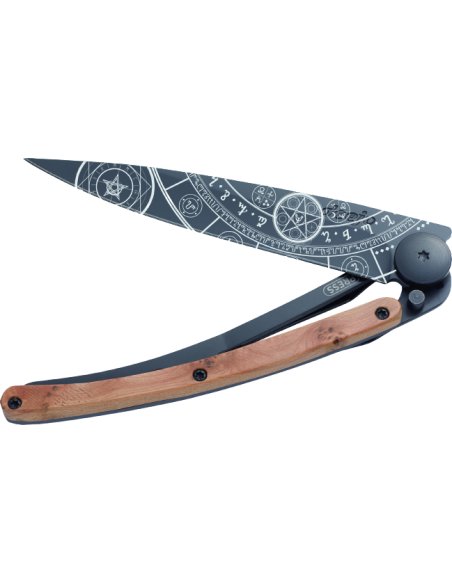 COUTEAU DEEJO TATOO BLACK 37G ESOTERIQUE GENEVRIER