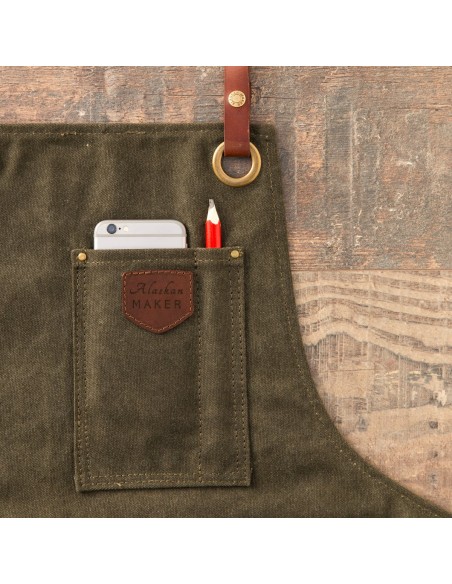 TABLIER 547 VERT OLIVE ALASKAN MAKER