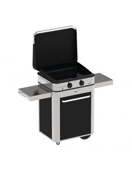 PACK PLANCHA ENOSIGN 65 NOIR INOX AVEC CHARIOT ET CAPOT
