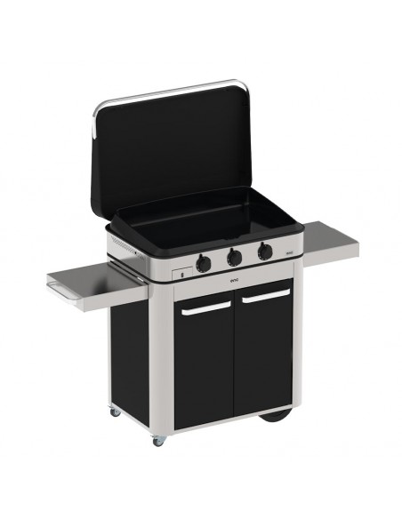 PACK PLANCHA ENOSIGN 80 NOIR INOX AVEC CHARIOT ET CAPOT