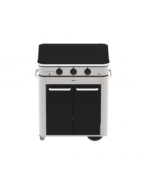 PACK PLANCHA ENOSIGN 80 NOIR INOX AVEC CHARIOT ET CAPOT