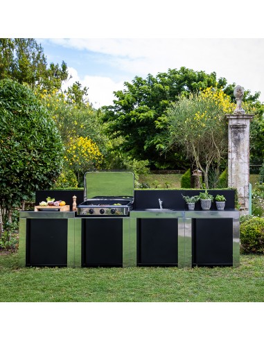 ENSEMBLE CUISINE D'EXTERIEUR NOIR &...