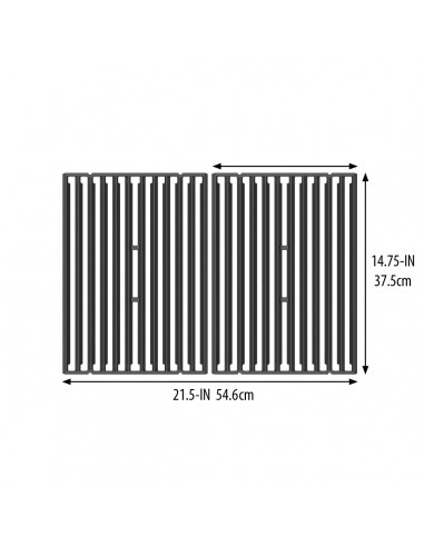 LOT 2 GRILLES DE CUISSON FONTE...