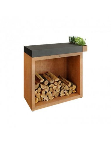 RANGEMENT BOIS OFYR CORTEN AVEC PLAN...