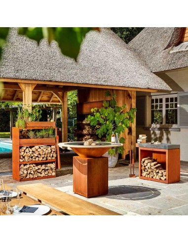 RANGEMENT BOIS OFYR CORTEN AVEC PLAN...