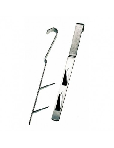 CROCHET INOX COURT POUR FUMOIR PEETZ