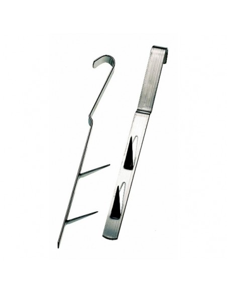 CROCHET INOX COURT POUR FUMOIR PEETZ
