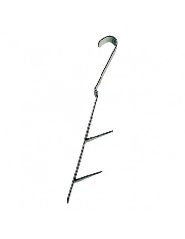 CROCHET INOX COURT POUR FUMOIR PEETZ