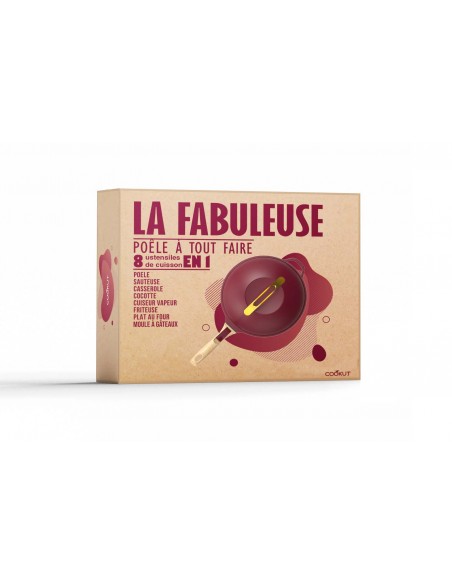 LA FABULEUSE POELE A TOUT FAIRE 8 EN 1 COOKUT ROUGE