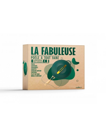 LA FABULEUSE POELE A TOUT FAIRE 8 EN 1 COOKUT VERT