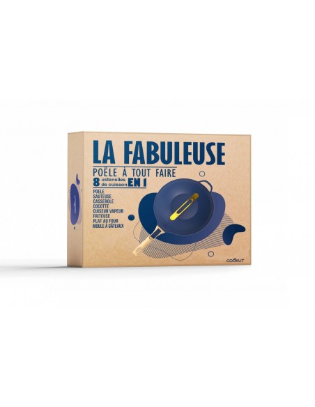 LA FABULEUSE POELE A TOUT FAIRE 8 EN 1 COOKUT BLEU