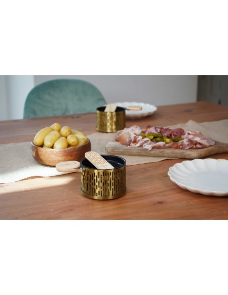SET DE 2 RACLETTES INDIVIDUELLES A LA BOUGIE COOKUT EDITION OR