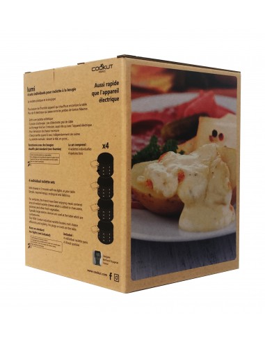 SET DE 4 RACLETTES A LA BOUGIE COOKUT