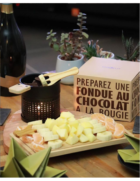 SET A FONDUE AU CHOCOLAT A LA BOUGIE COOKUT POUR 4/6 PERSONNES