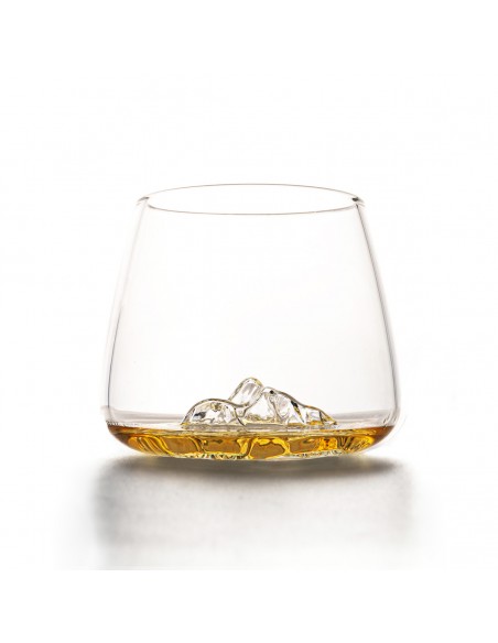 SET 2 VERRES TOPOGRAPHIC EVEREST & MONT BLANC ALASKAN MAKER