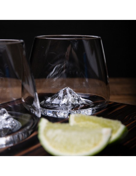 SET 2 VERRES TOPOGRAPHIC GRAND CANYON & MATTERHORN ALASKAN MAKER