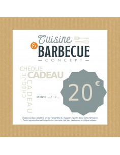 CHEQUE CADEAU 20 &euro;