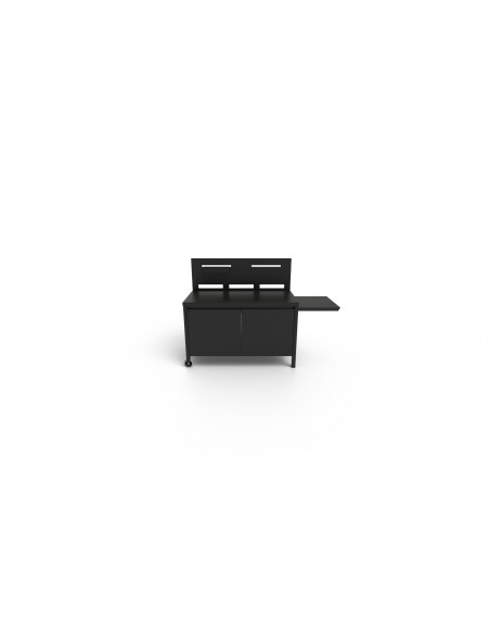 TABLE ROULANTE A CREDENCE NOIR MAT FORGE ADOUR
