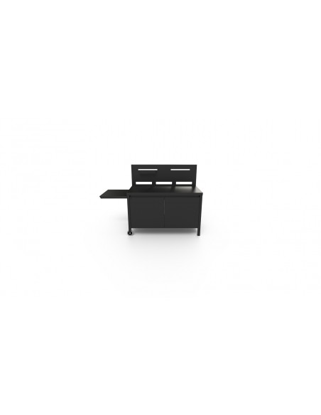 TABLE ROULANTE A CREDENCE NOIR MAT FORGE ADOUR