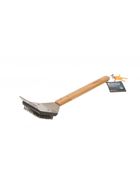 BROSSE ACIER MANCHE BOIS MONOLITH