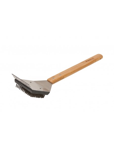 BROSSE ACIER MANCHE BOIS MONOLITH