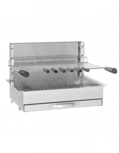 BARBECUE CHARBON ENCASTRABLE INOX 66...