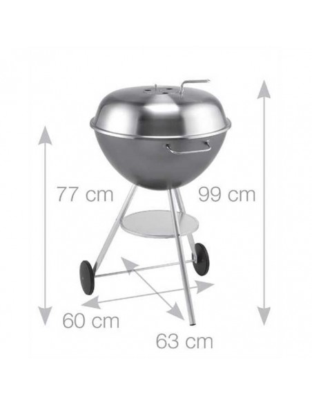 BARBECUE CHARBON INOX &Oslash;57cm - MARTINSEN 1400