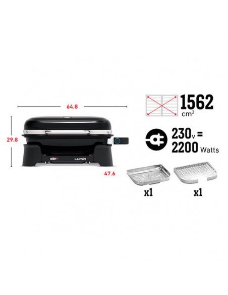 BARBECUE ELECTRIQUE LUMIN LARGE - WEBER