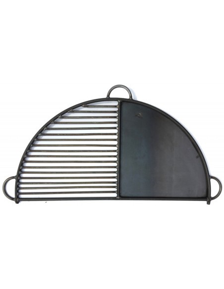 GRILLE ET PLANCHA DEMI LUNE POUR BRASERO 80CM - TIMOTHY ROSS